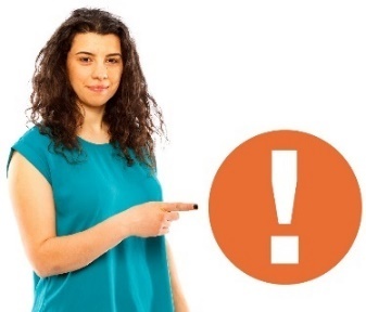 A woman pointing at the important icon. 